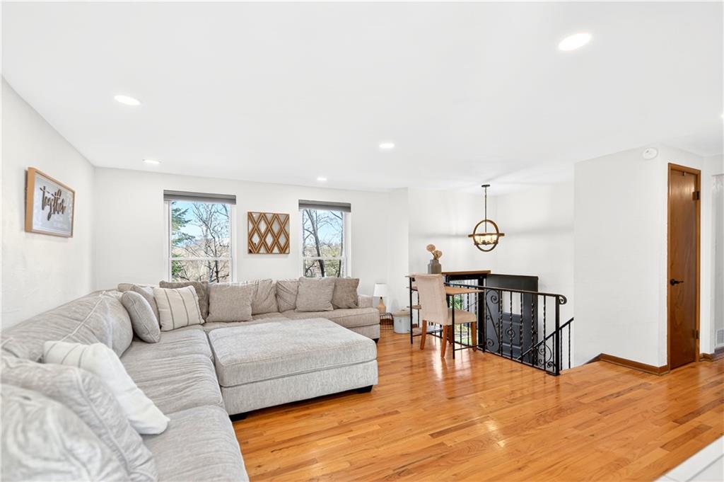 224 Salem Church Road Rostraver Township, PA 15012 - Photo 17 of 48 a living room with furniture and a wooden floor