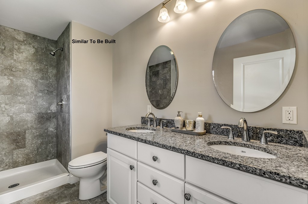 29 Eagle Nest Road, Unit 3 Long Valley, NJ 07853 - Photo 20 of 28 a bathroom with 2 sink and a mirror