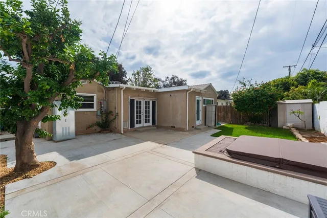 a house with a garden and yard