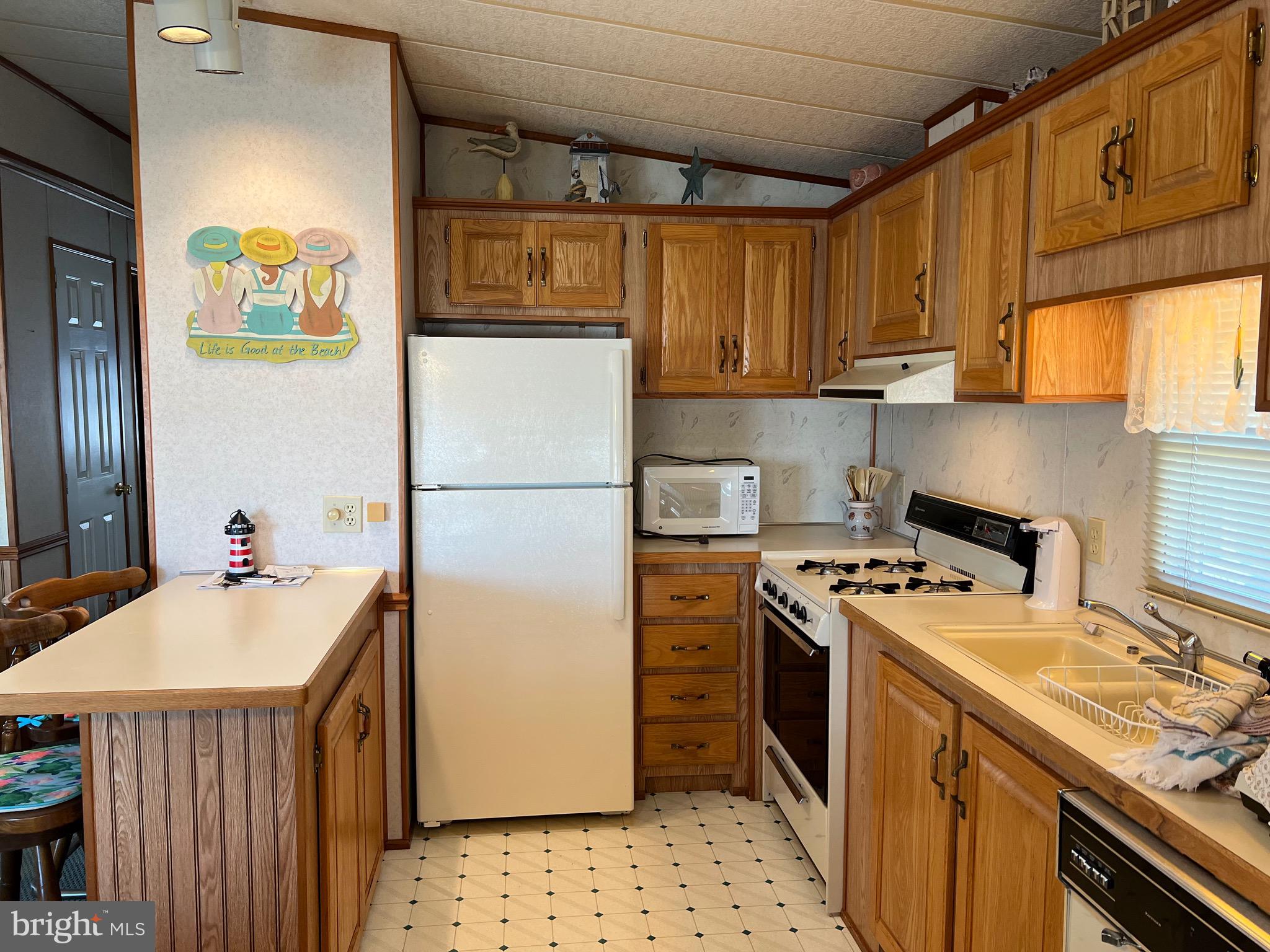 12412 Windlass Way Berlin, MD 21811 - Photo 14 of 105 a kitchen with a refrigerator a stove a sink dishwasher and wooden cabinets with a lots of space