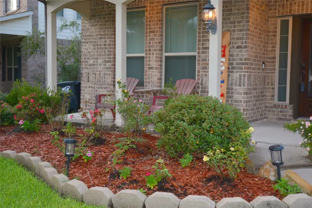 a potted plant sitting in front of a building