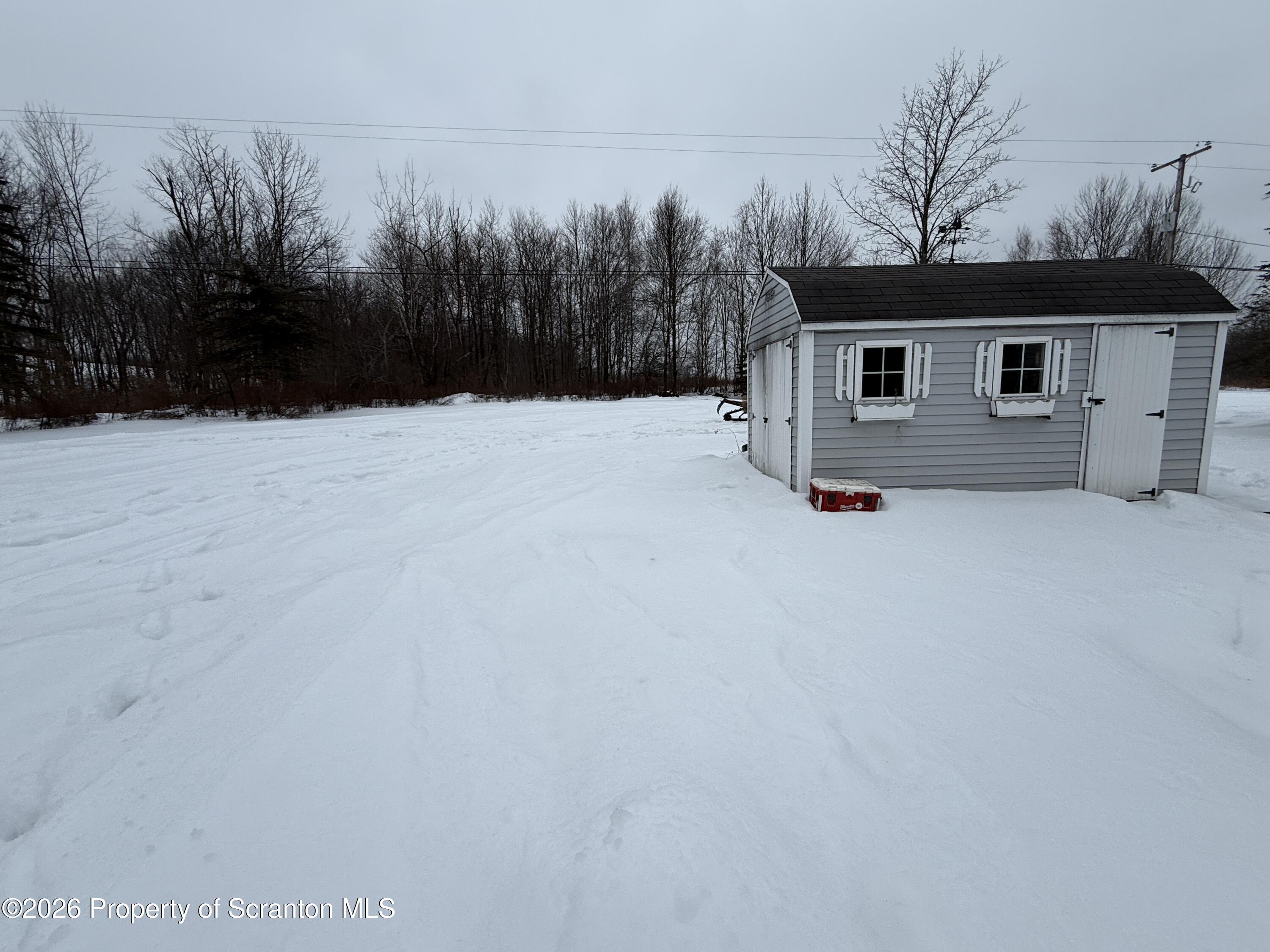 155 Hickory Hill Road Starrucca, PA 18462 - Photo 28 of 46 a front view of house with yard and trees in the background