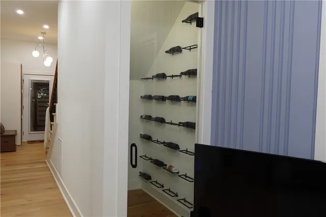 a view of a walk in closet
