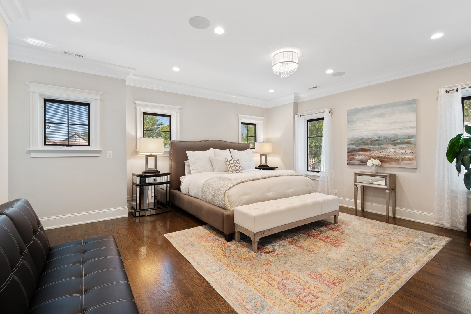 Undisclosed Address Wilmette, IL 60091 - Photo 26 of 66 a bedroom with a bed and wooden floor