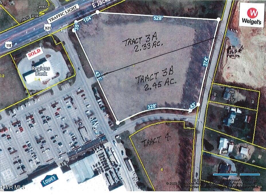 3 B Headtown Road Jonesborough, TN 37659 - Photo 19 of 19 Tract 3A & Tract 3B Aerial Map