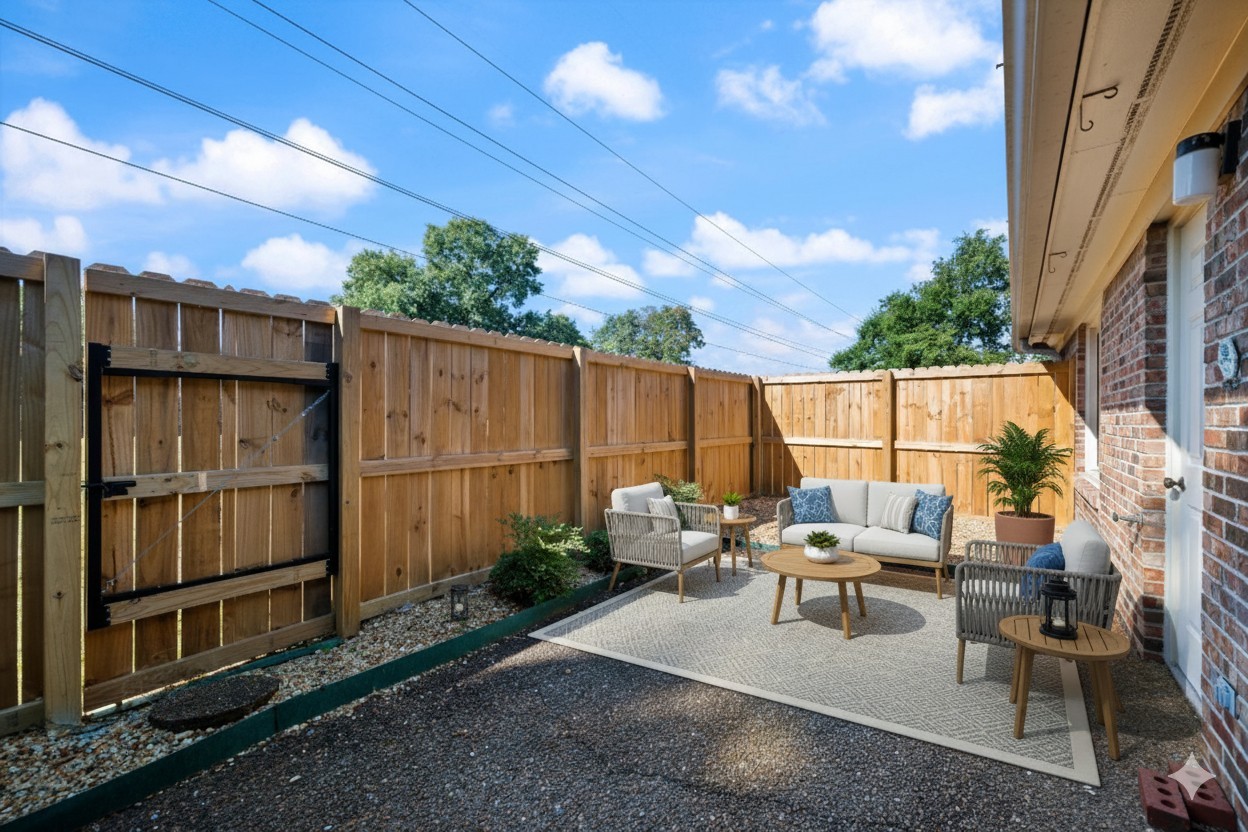 768 Kent Road Nashville, TN 37214 - Photo 19 of 20 a backyard of a house with table and chairs