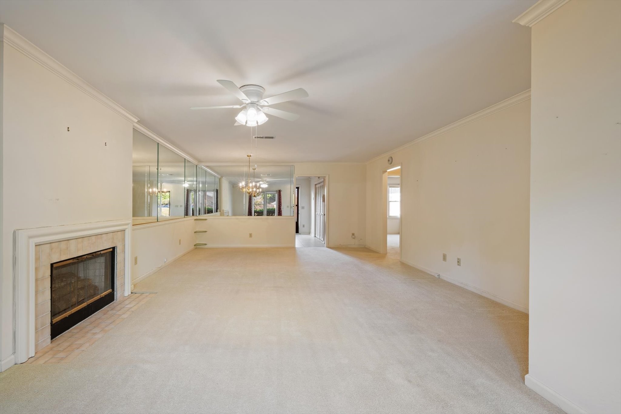 768 Kent Road Nashville, TN 37214 - Photo 6 of 20 a view of a livingroom with a ceiling fan fireplace and a window