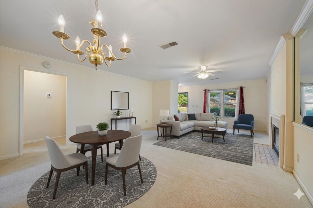 768 Kent Road Nashville, TN 37214 - Photo 7 of 20 a view of a dining room with furniture and chandelier