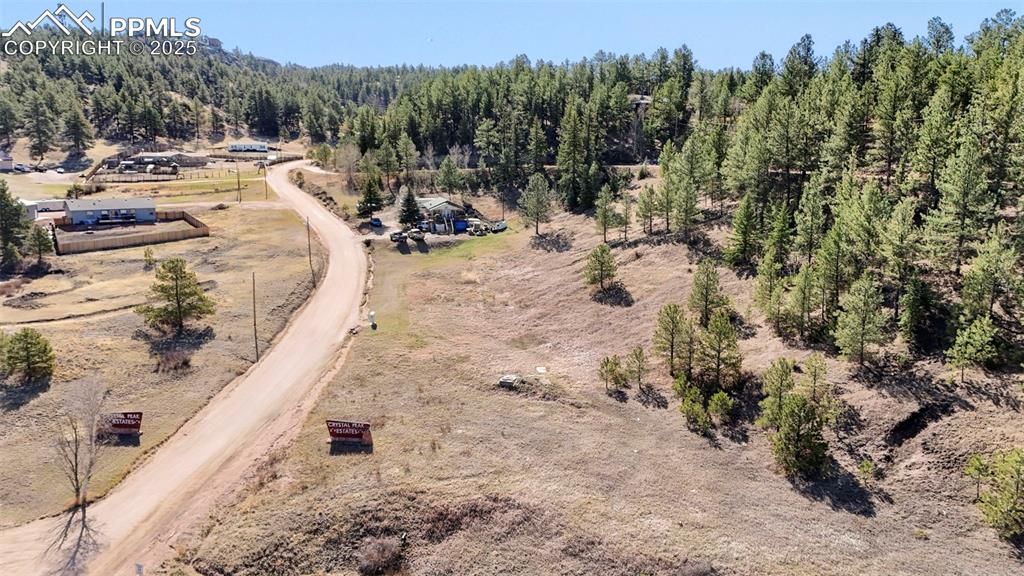 711 Crystal Peak Road Florissant, CO 80816 - Photo 7 of 12 a view of a backyard of the house