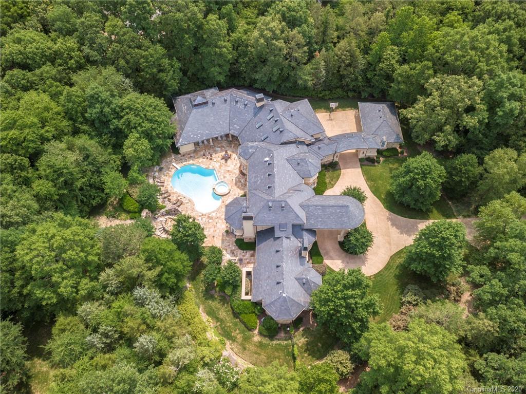 8333 Providence Road Charlotte, NC 28277 - Photo 42 of 47 an aerial view of house with yard and swimming pool