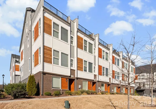 a front view of a building