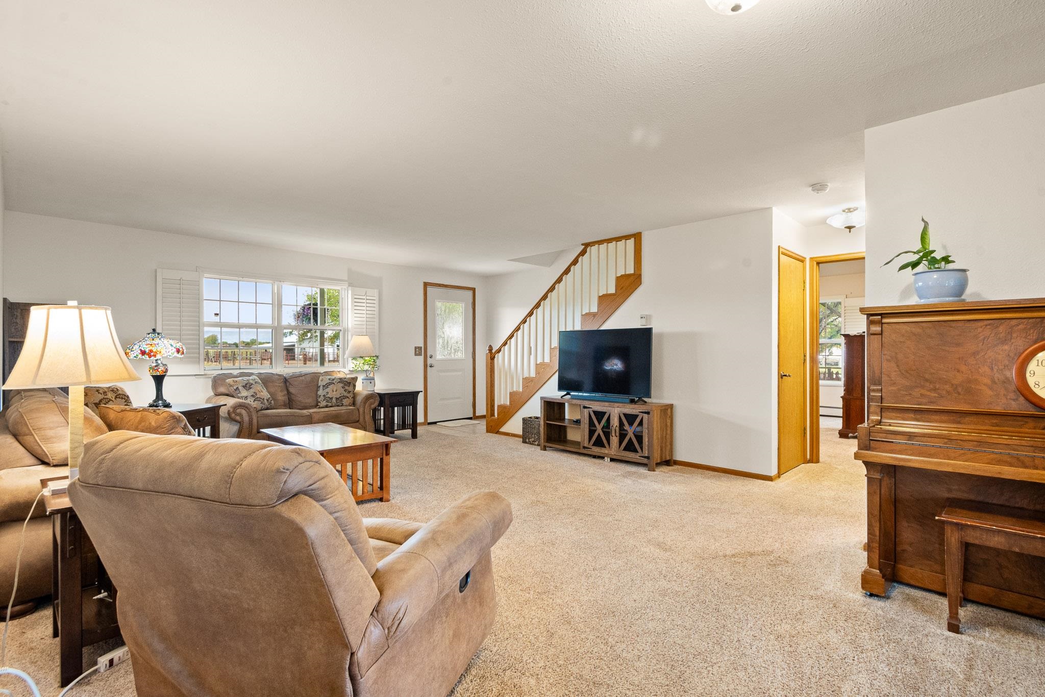 1185-17 17 1/2 Road Fruita, CO 81521 - Photo 7 of 35 a living room with furniture a flat screen tv and a fireplace