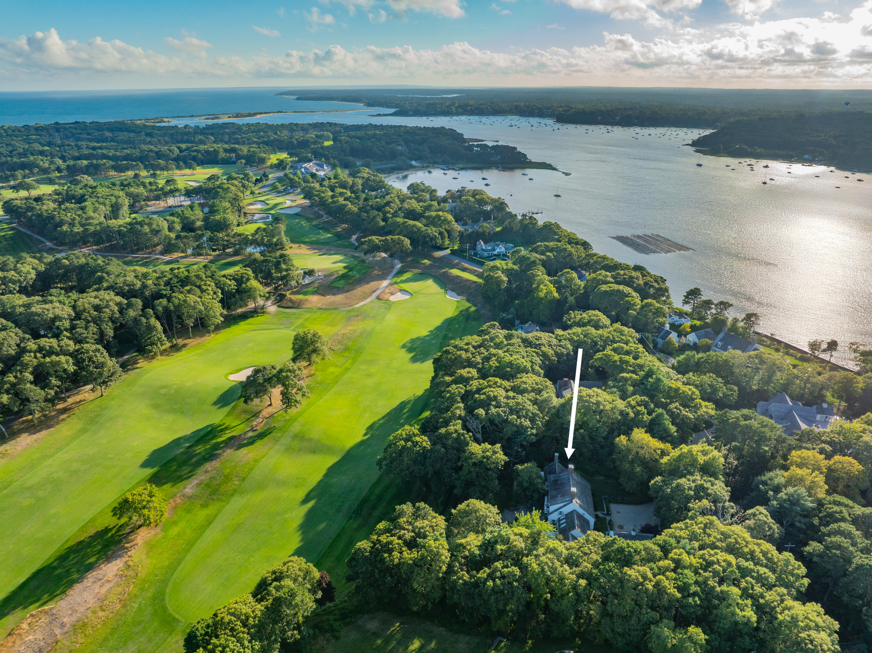 245 North Bay Road Osterville, MA 02655 - Photo 50 of 50 a view of a lake with a yard