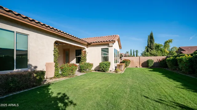 a view of backyard with a garden and plants