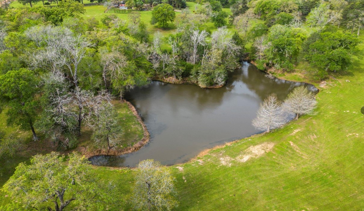 0 Lesikar Road New Ulm, TX 78950 - Photo 10 of 11 a view of a lake with a yard