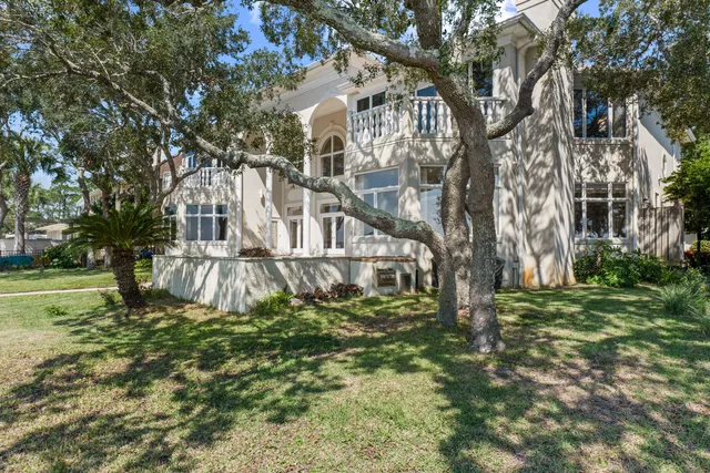 a view of backyard with green space