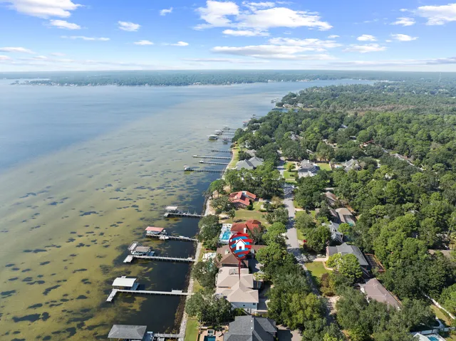 a view of a city with an ocean view