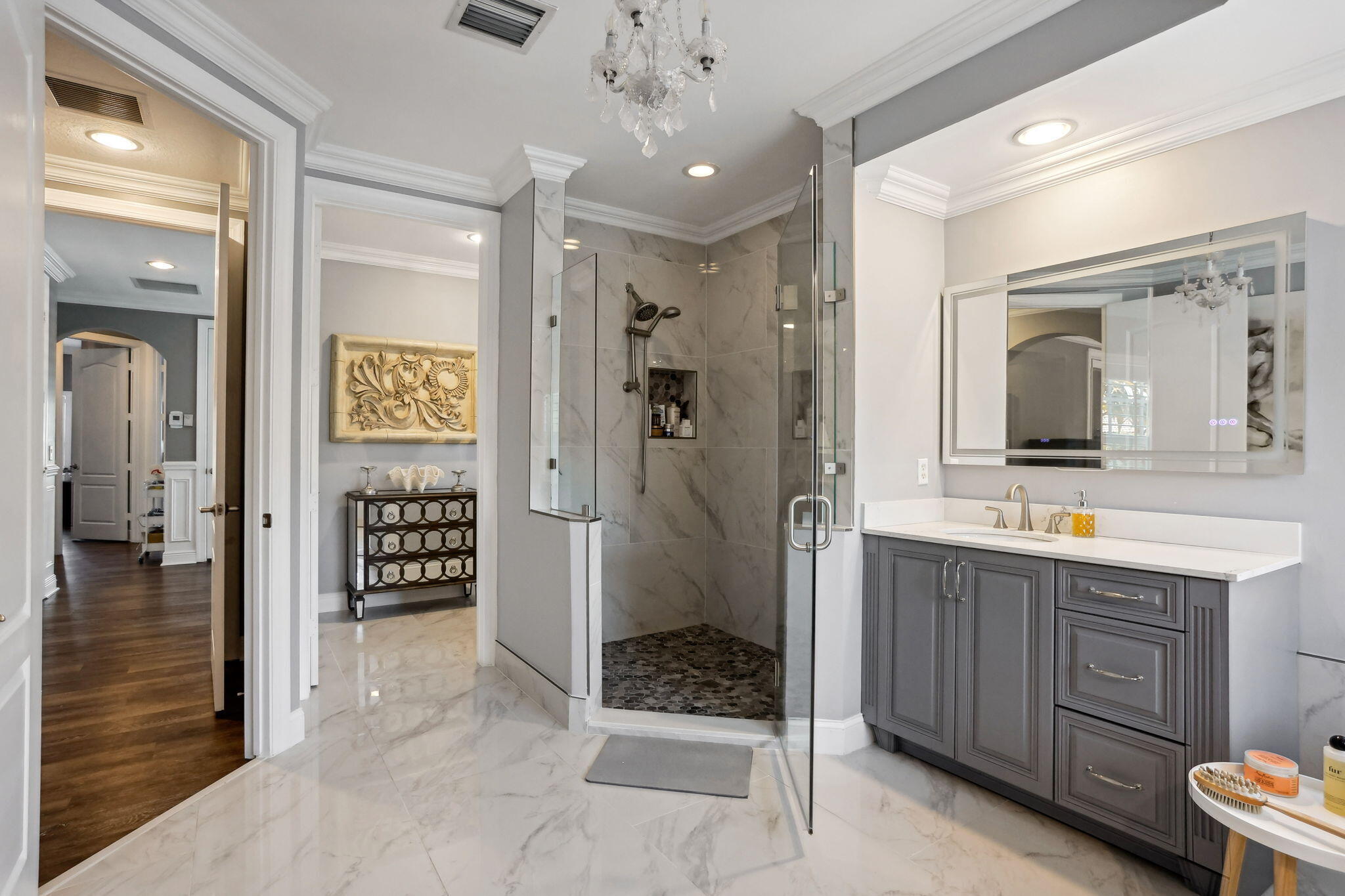 5550 Northeast Trieste Terrace Boca Raton, FL 33487 - Photo 16 of 36 Remodeled Primary Bathroom