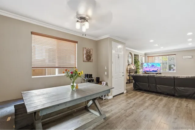 a living room with furniture and window