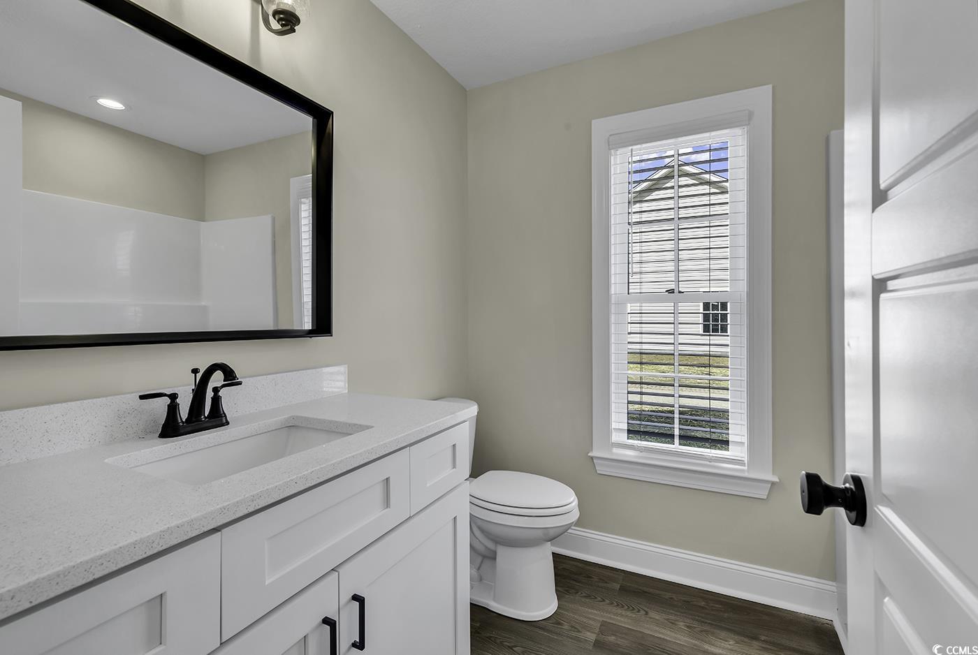3255 Red Bluff Road Loris, SC 29569 - Photo 28 of 38 Full bath featuring dark wood-type flooring and vanity