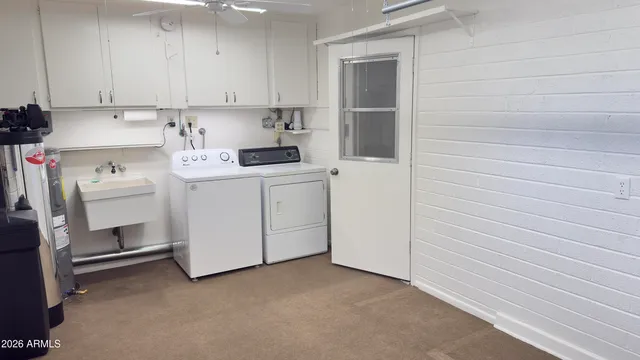 a room with storage and utility