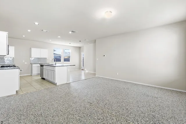 a view of kitchen with wooden floor