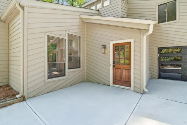a view of front door of house