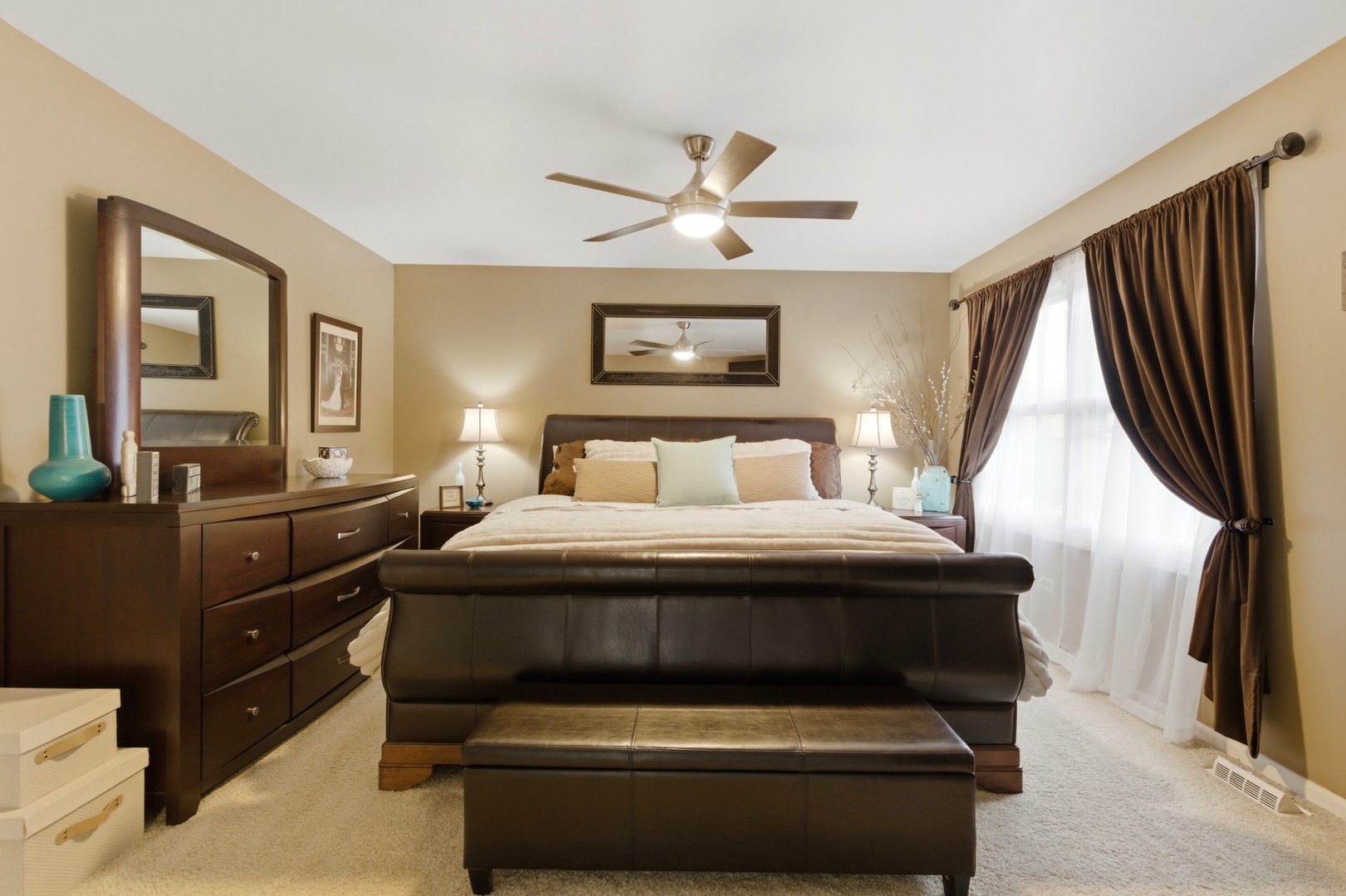 6900 Olde Gatehouse Road Tinley Park, IL 60477 - Photo 24 of 37 a bedroom with a bed and wooden floor