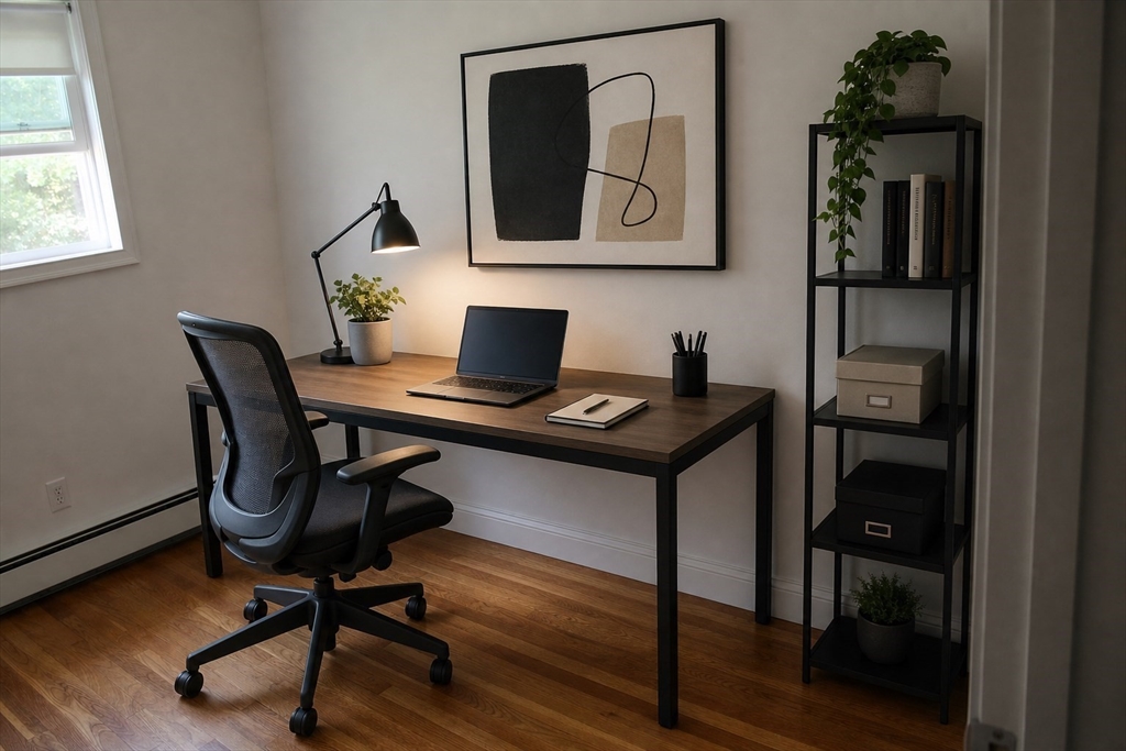 21 Whitcomb Drive Lancaster, MA 01523 - Photo 17 of 23 a view of a workspace with furniture and wooden floor