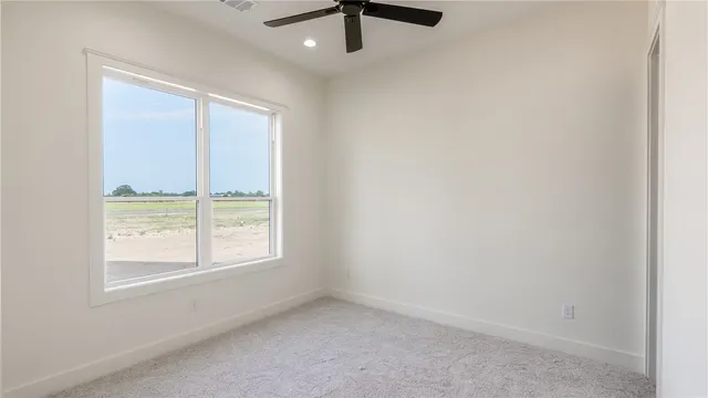 an empty room with a window