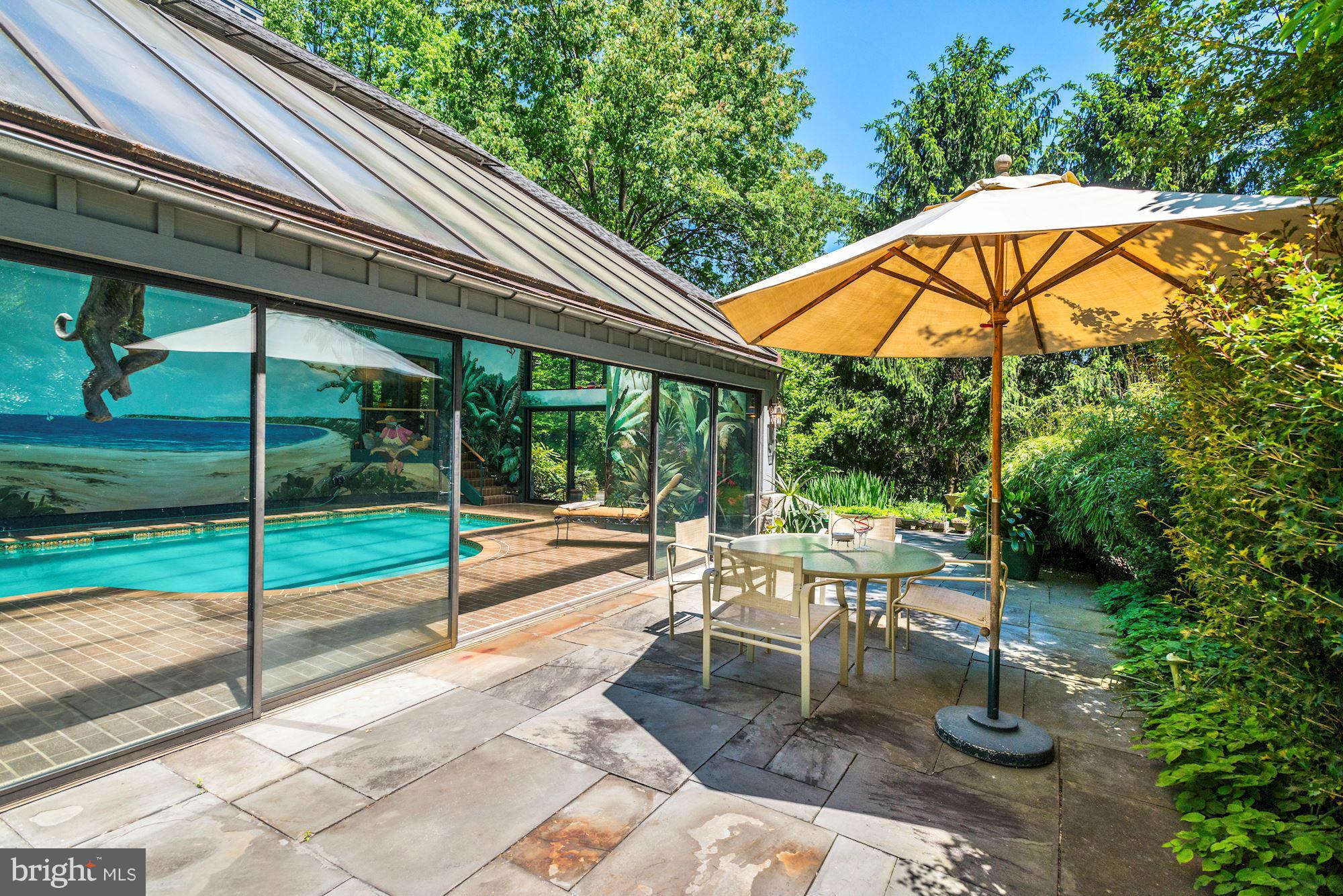 2410 Stone Mill Road Baltimore, MD 21208 - Photo 13 of 30 Landscaped Patio off Indoor Pool