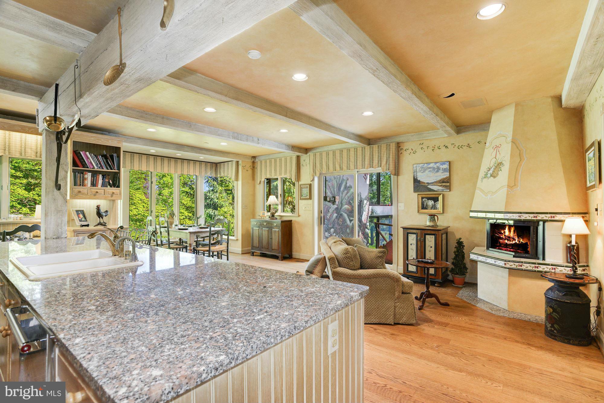 2410 Stone Mill Road Baltimore, MD 21208 - Photo 17 of 30 French Kitchen w/ Granite Island w/ Double Sinks