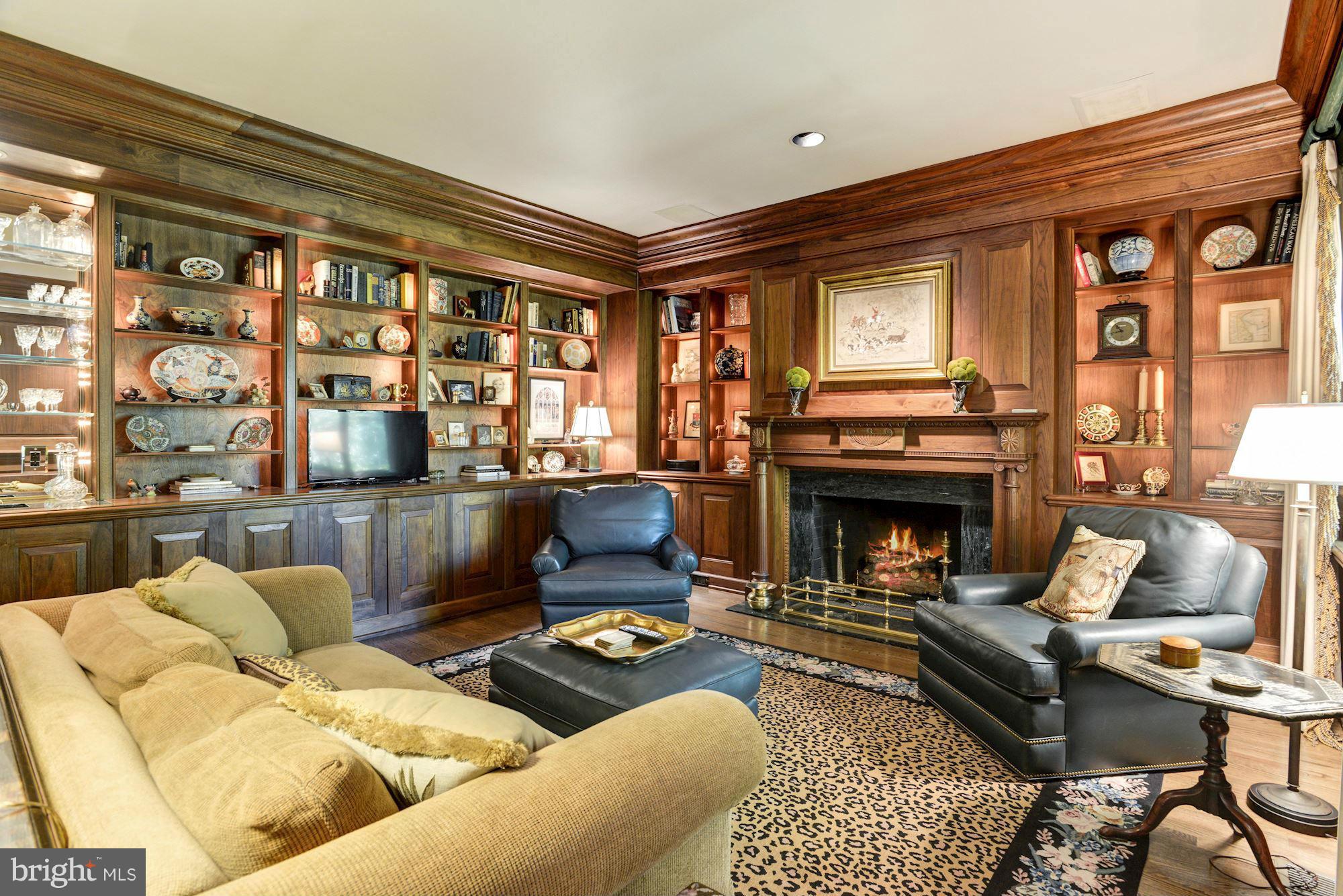 2410 Stone Mill Road Baltimore, MD 21208 - Photo 4 of 30 Library w/ Wood Burning FP