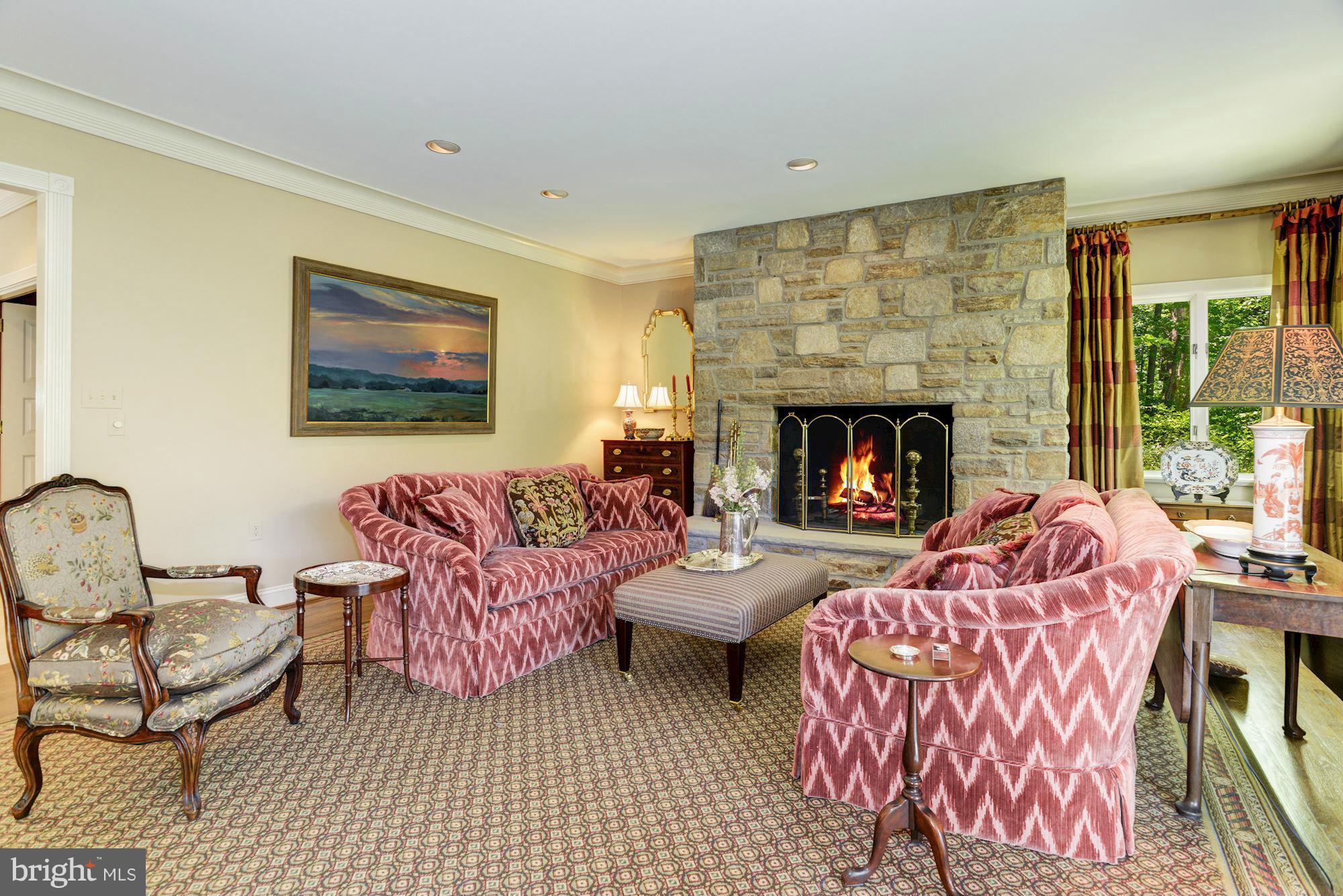 2410 Stone Mill Road Baltimore, MD 21208 - Photo 5 of 30 Living Room w/ Wood Burning FP