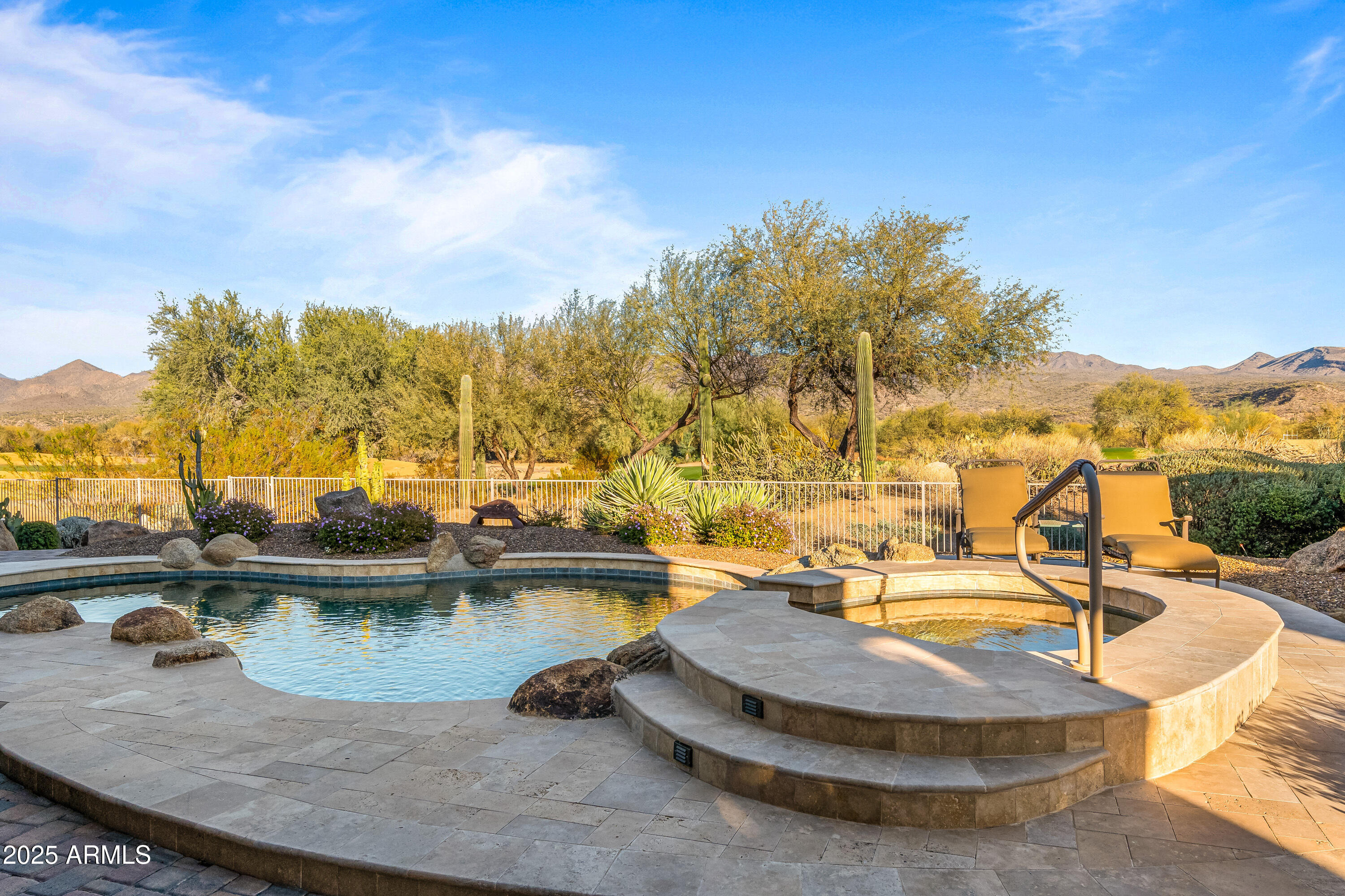 19115 East Tonto Verde Drive Rio Verde, AZ 85263 - Photo 46 of 61 Pool, spa and spillover waterfall