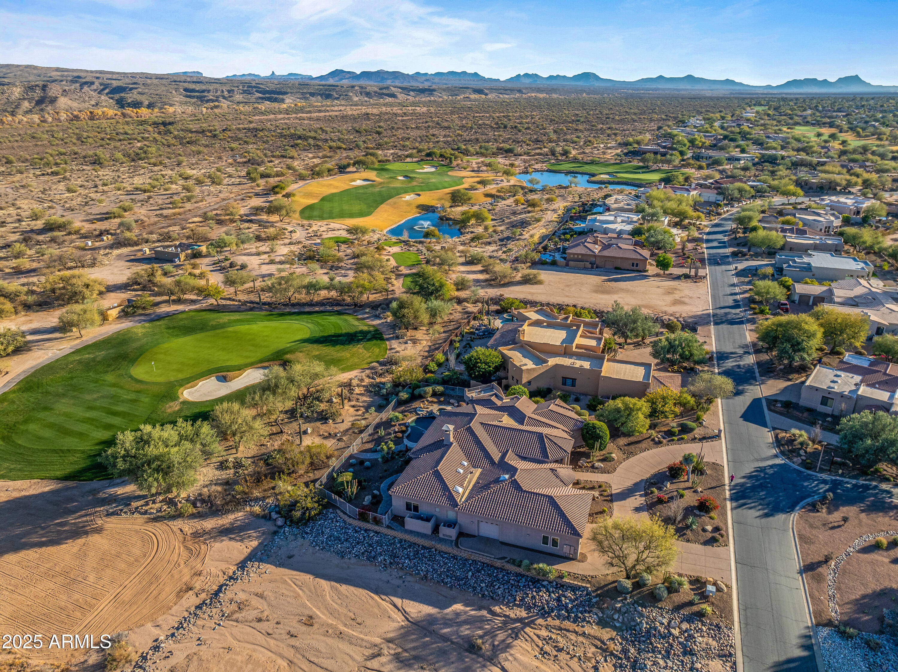 19115 East Tonto Verde Drive Rio Verde, AZ 85263 - Photo 60 of 61 Aerial view of the house facing South