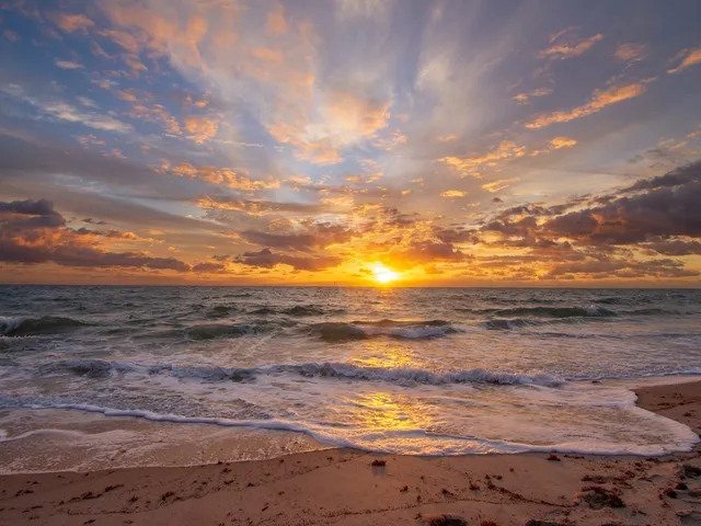 a view of an ocean beach