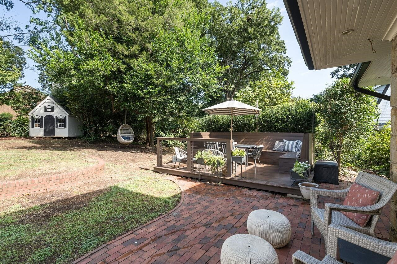 13 Furches Street Raleigh, NC 27607 - Photo 34 of 37 a backyard of a house with table and chairs