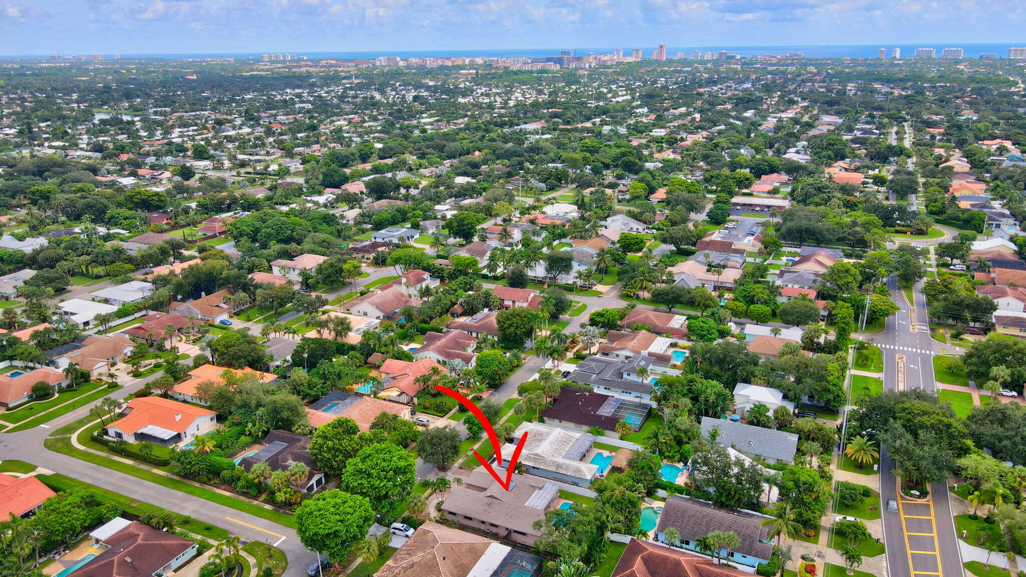 1398 Southwest 17th Street Boca Raton, FL 33486 - Photo 41 of 41 an aerial view of residential houses with outdoor space and trees