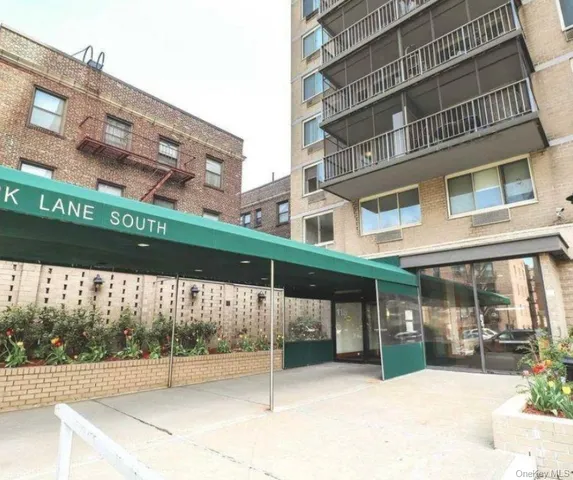 a view of a building with a outdoor space