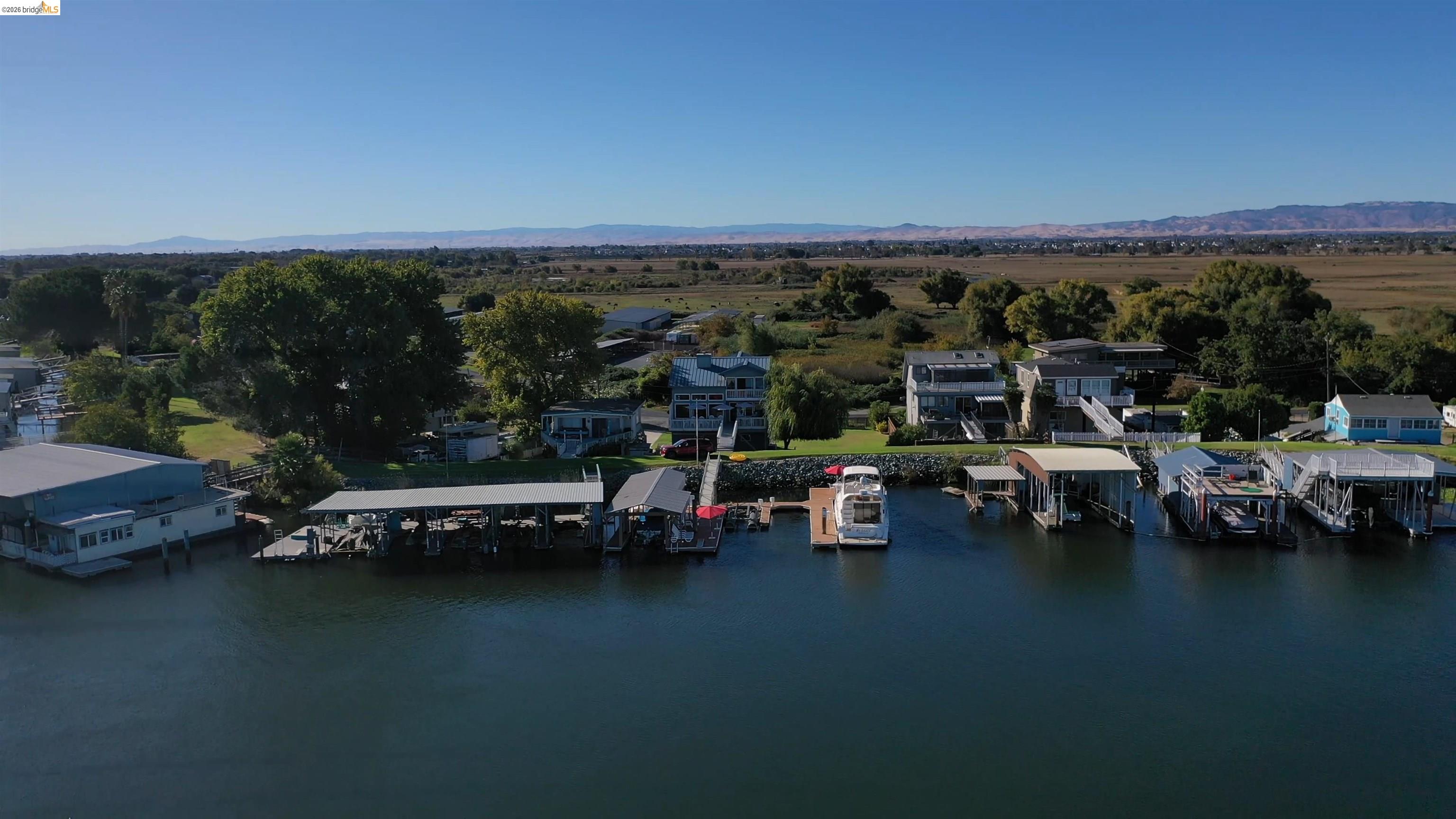 3777 Willow Road Bethel Island, CA 94511 - Photo 11 of 34 Bird's eye view of a water and mountain view