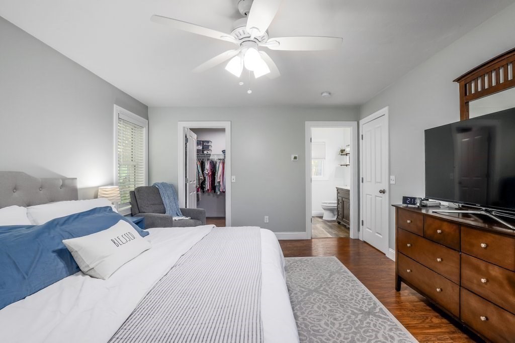 65 Haggerty Road Charlton, MA 01507 - Photo 23 of 34 a bedroom with a bed and a flat screen tv