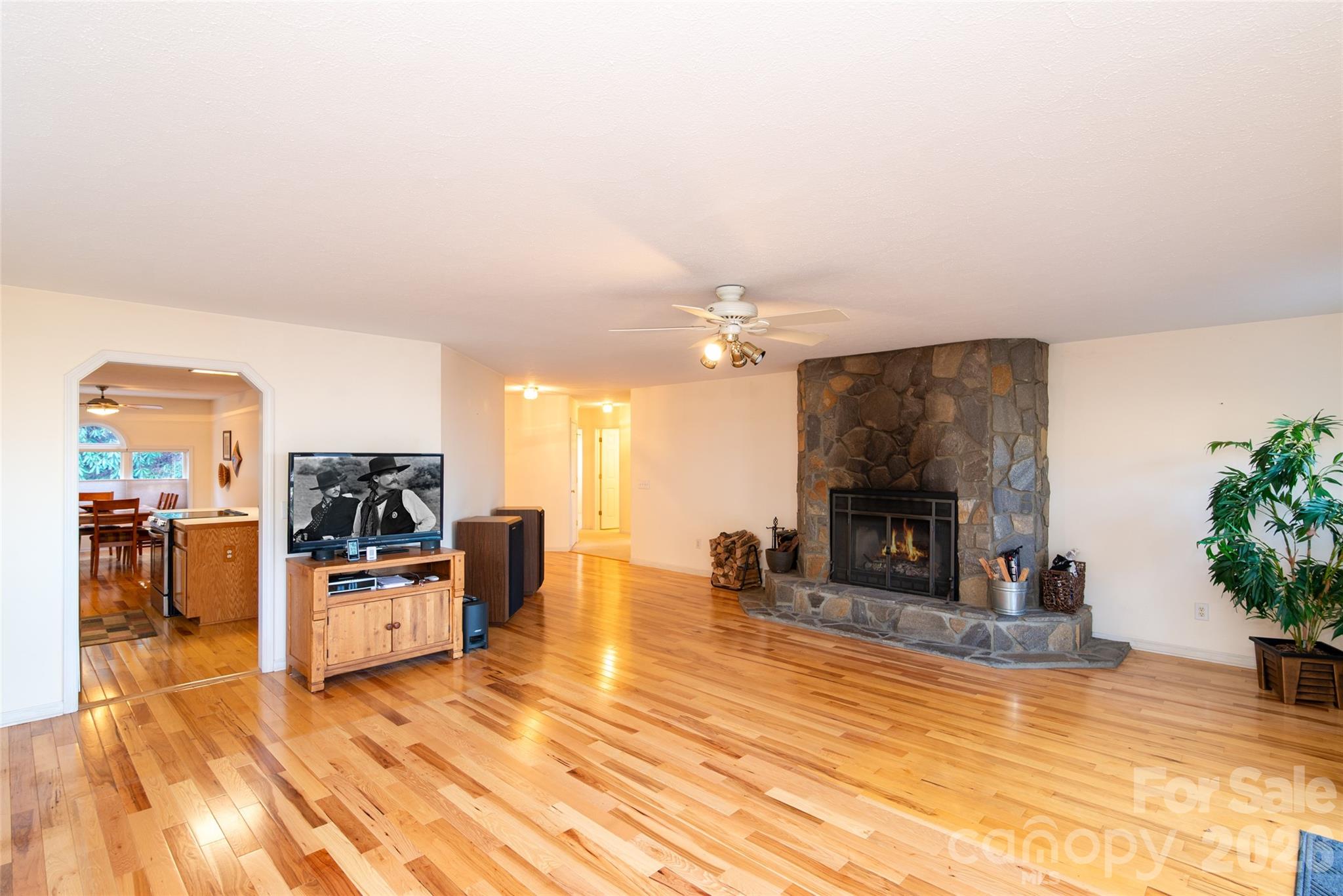 194 Ridgeview Drive Whittier, NC 28789 - Photo 13 of 43 a living room with furniture and a fireplace