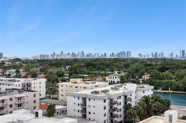 a view of a city with tall buildings