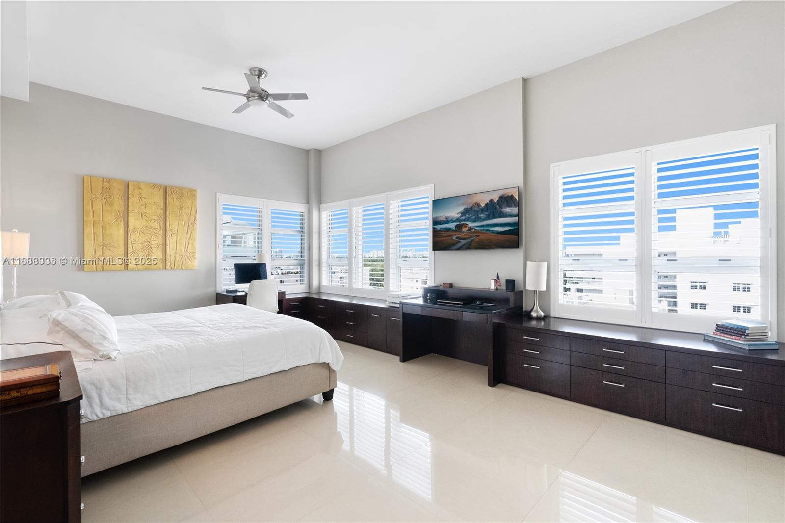 3739 Collins Avenue, Unit N605 Miami Beach, FL 33140 - Photo 9 of 20 a bedroom with a bed and a dresser
