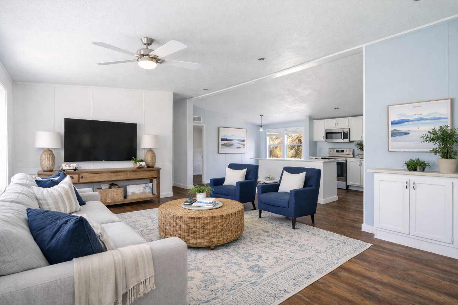 1029 Old McDade Road, Unit C Elgin, TX 78621 - Photo 10 of 33 a living room with furniture and a flat screen tv