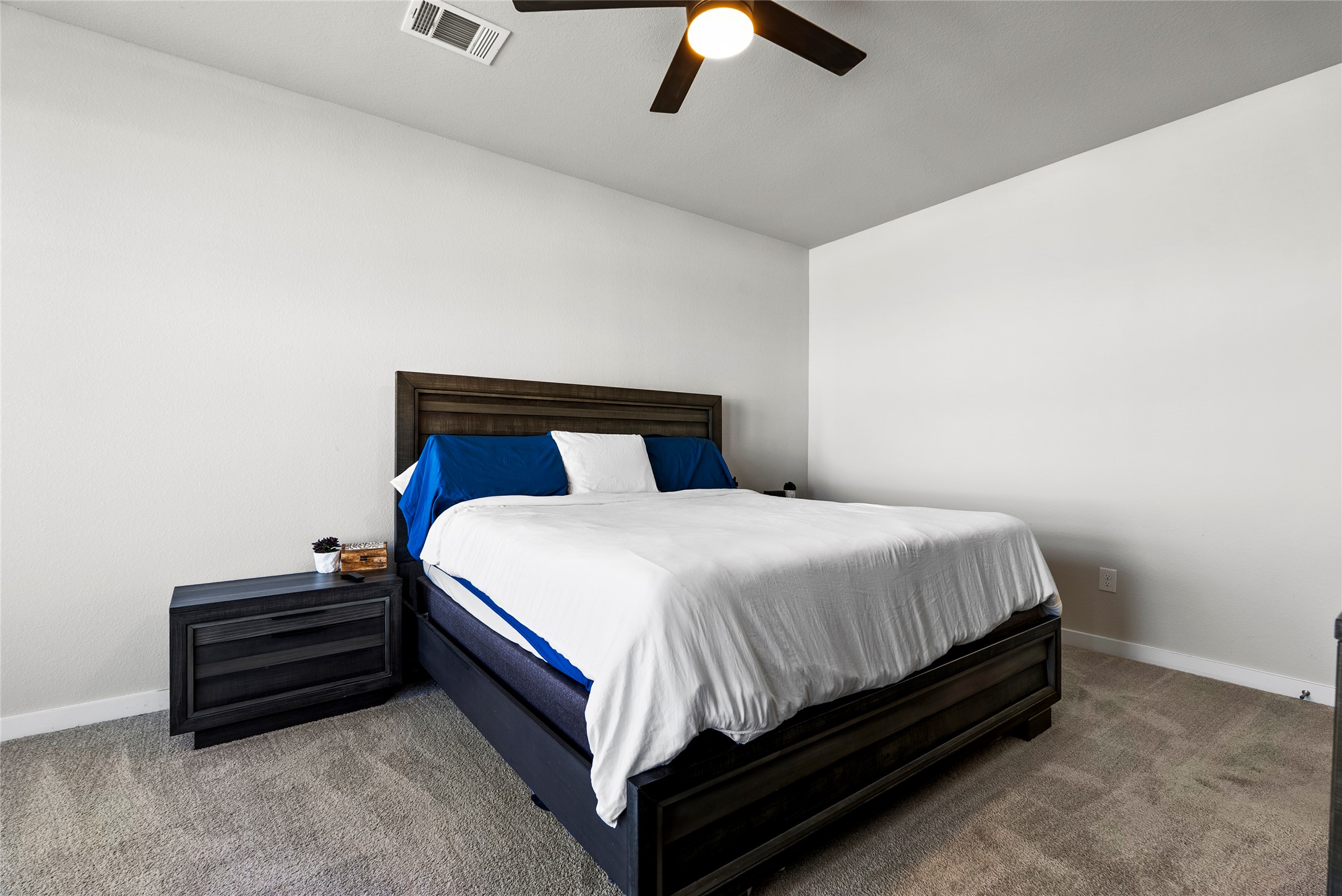 156 Appleberry Lane Elgin, TX 78621 - Photo 13 of 40 Bedroom with carpet floors and ceiling fan