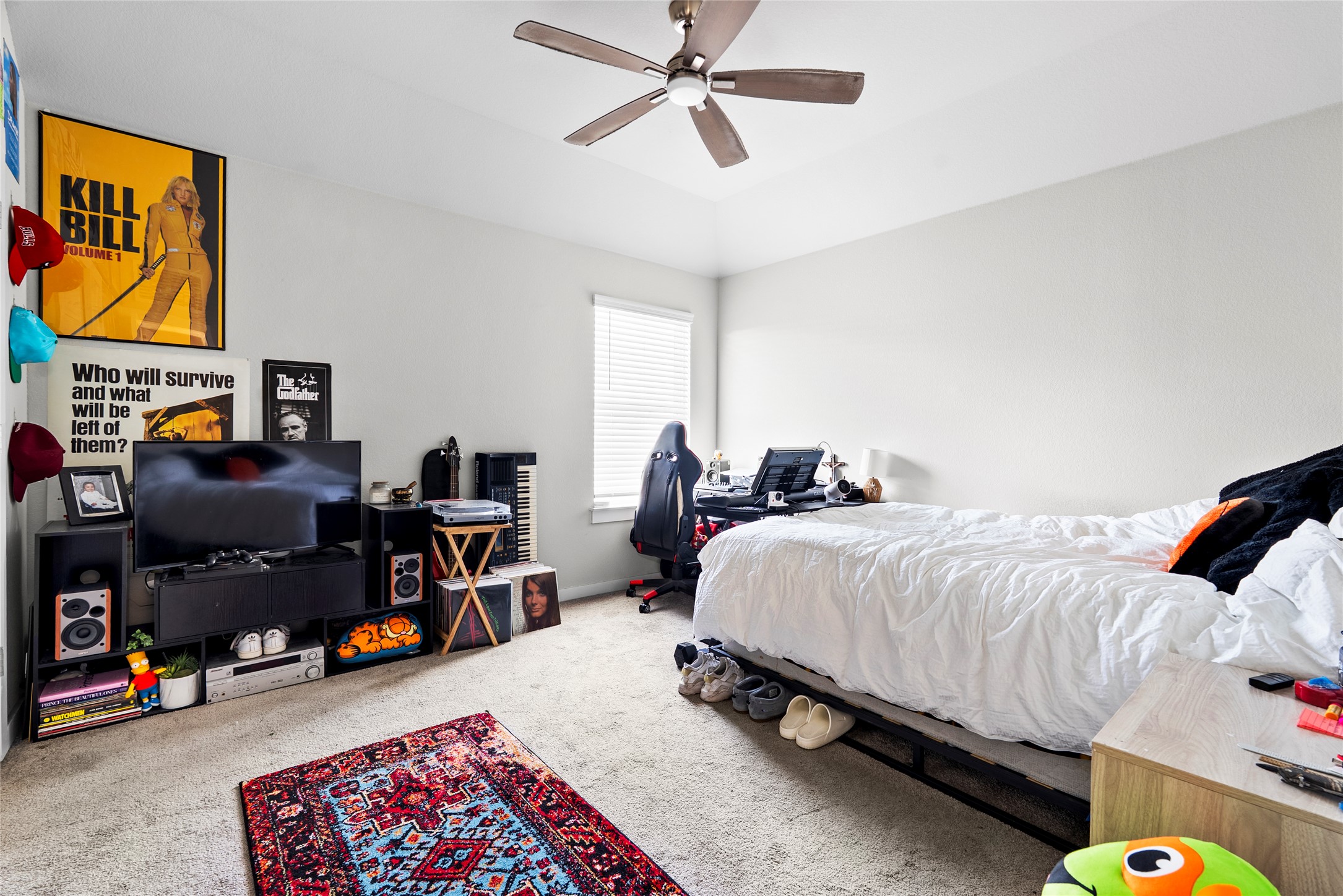156 Appleberry Lane Elgin, TX 78621 - Photo 17 of 40 Bedroom with carpet and a ceiling fan