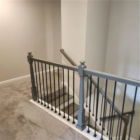 a view of a black gate