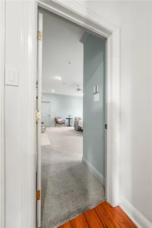 a bathroom with a double vanity sink mirror and